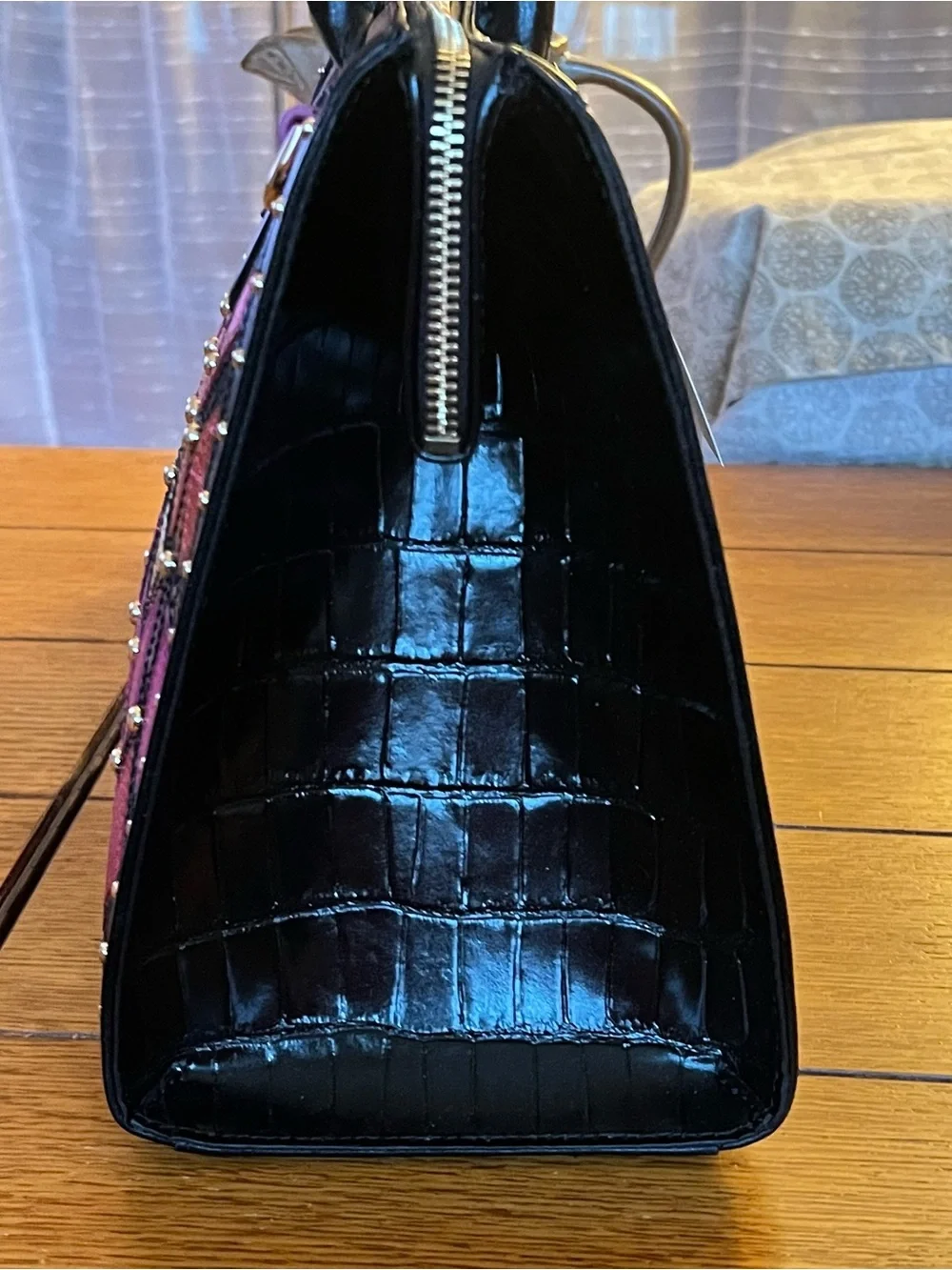 Brahmin Premier Collection Small Caroline Showtime Royale Metallic Patchwork